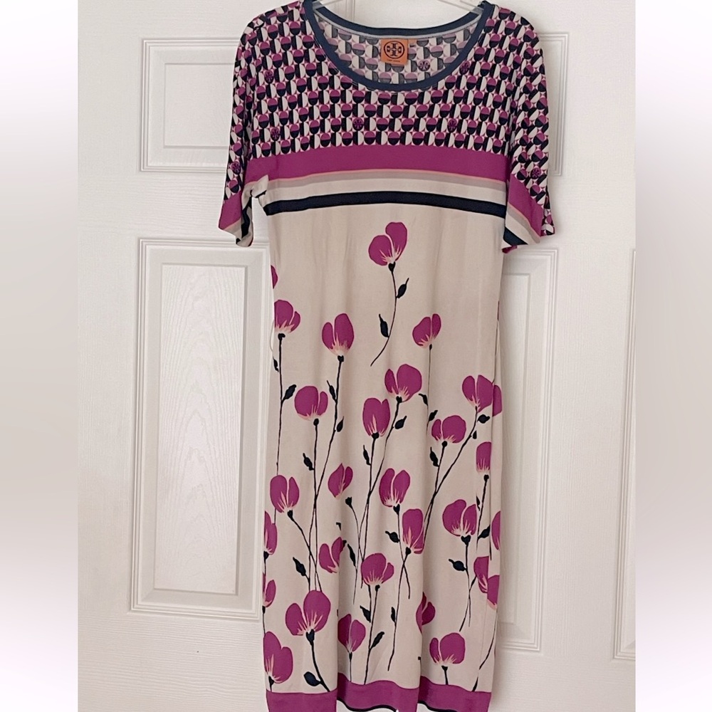 Tory Burch Silk Jersey Dress L Preowned